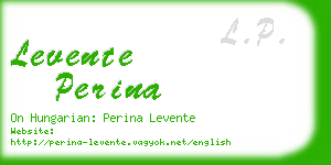 levente perina business card